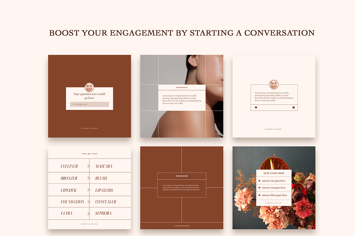 Beauty Social Media Templates, a Social Media Template by Kseniia_Design (Photo 6 of 9)