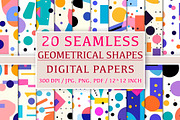 20 Seamless Soft Geometric Patterns, a Pattern Graphic by Nordic Design (Thumbnail 1 of 9)
