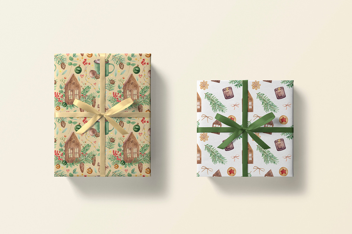 Watercolor Christmas clip art, an Illustration by a_ptichkina (Photo 6 of 8)