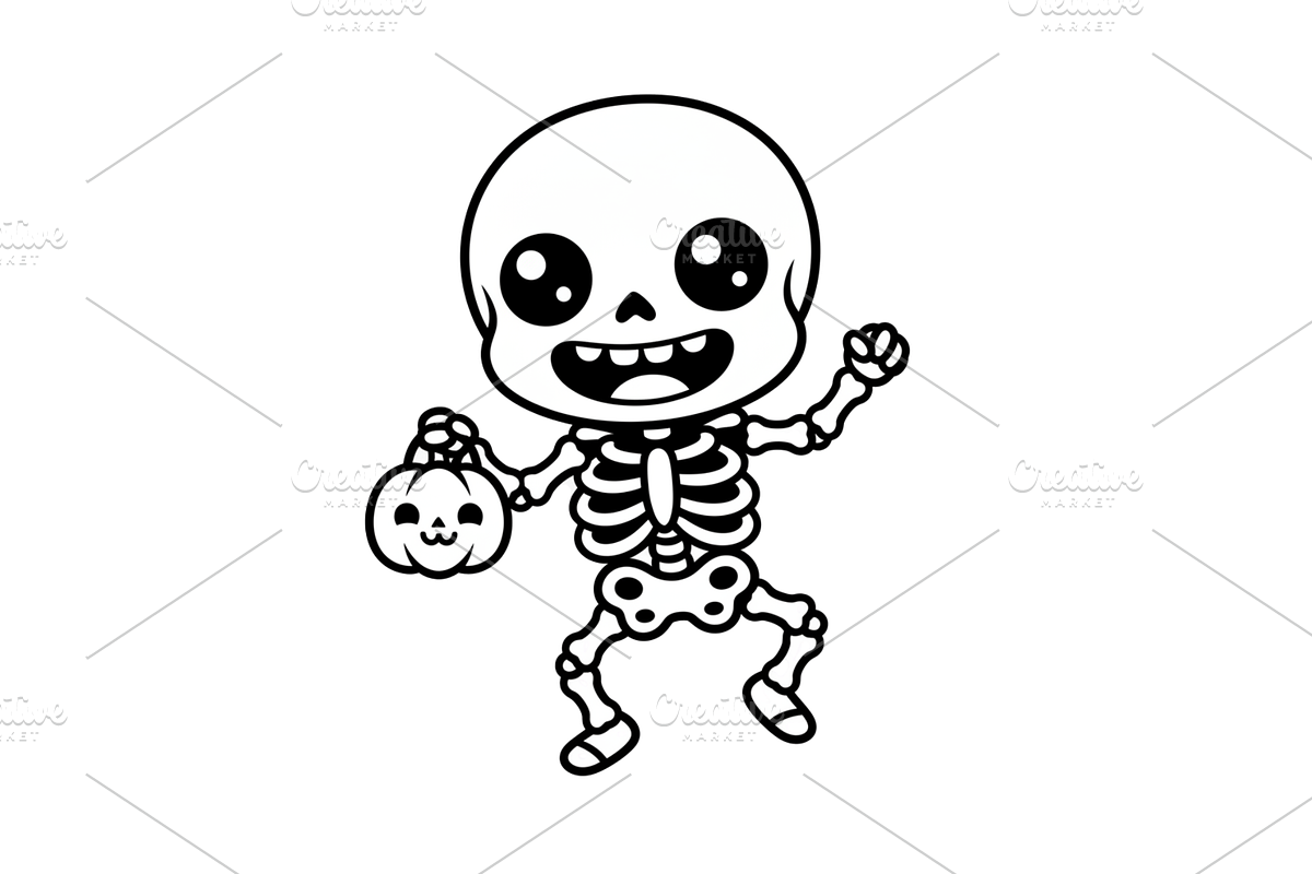Prompt Cute Halloween Coloring Book, a Seasonal Illustration by Creative design (Photo 4 of 7)