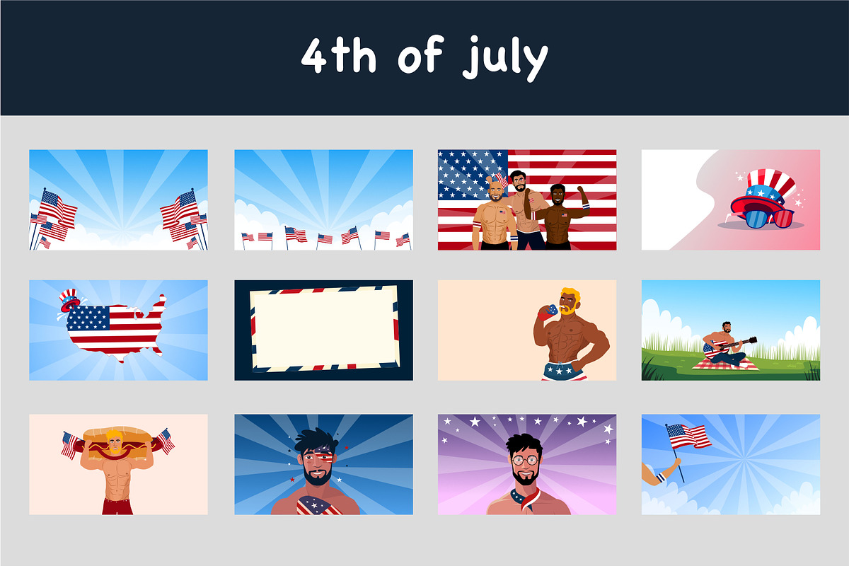 USA 4th of july, a Seasonal Illustration by foxndeer (Photo 1 of 4)