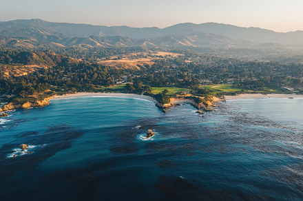 Aerial view of Monterey Bay showcasi, a Photo by Iftikhar Alam