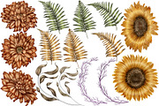 Halloween Botanicals Clipart set., a Seasonal Illustration by Happy Sloth Graphics (Thumbnail 5 of 16)