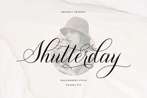 Shutterday - Calligraphy Script, a Script Font by Heinzel Std