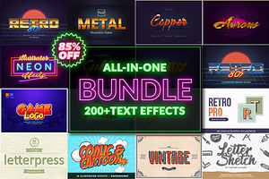 Bundle-All Products 250+ Effects, a Layer Style Add-On by Vector Galore
