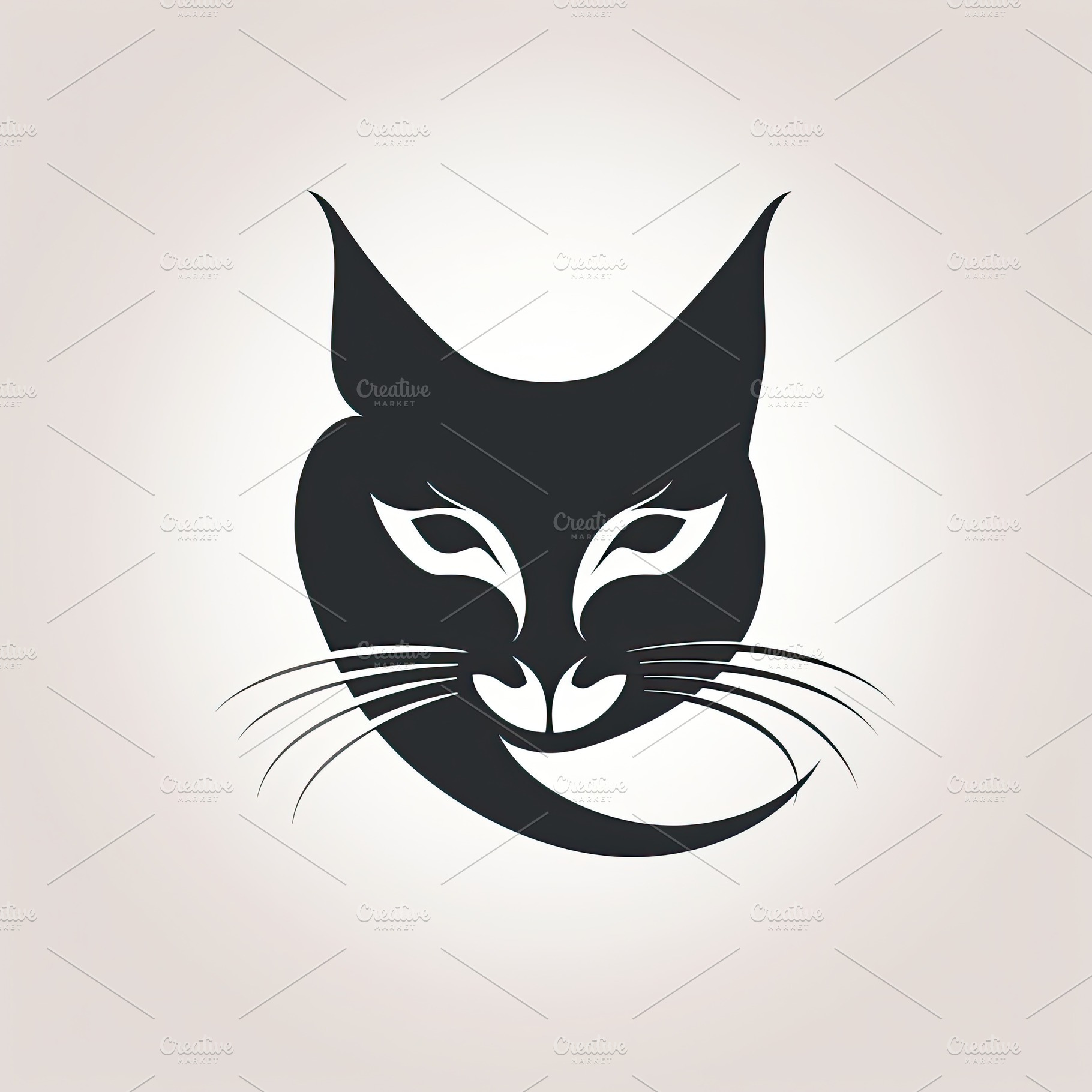 Cat logo stylish vector with silhoue, a Photo by SaroStock
