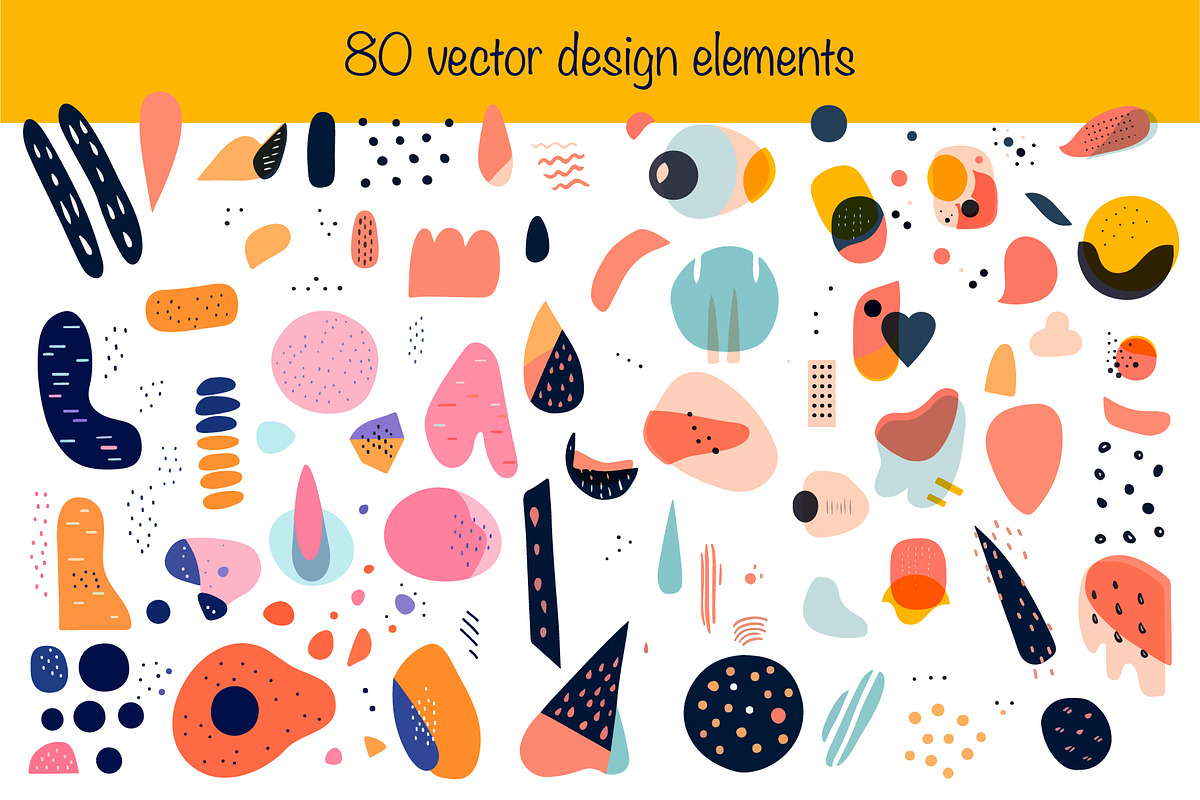 80 abstract shapes design bundle, an Object Graphic by Doodle emporium (Photo 3 of 4)