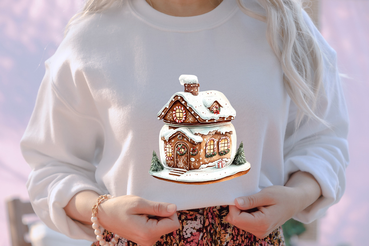 Christmas Jar Gingerbread House Clip, an Illustration by designcity5 (Photo 4 of 5)
