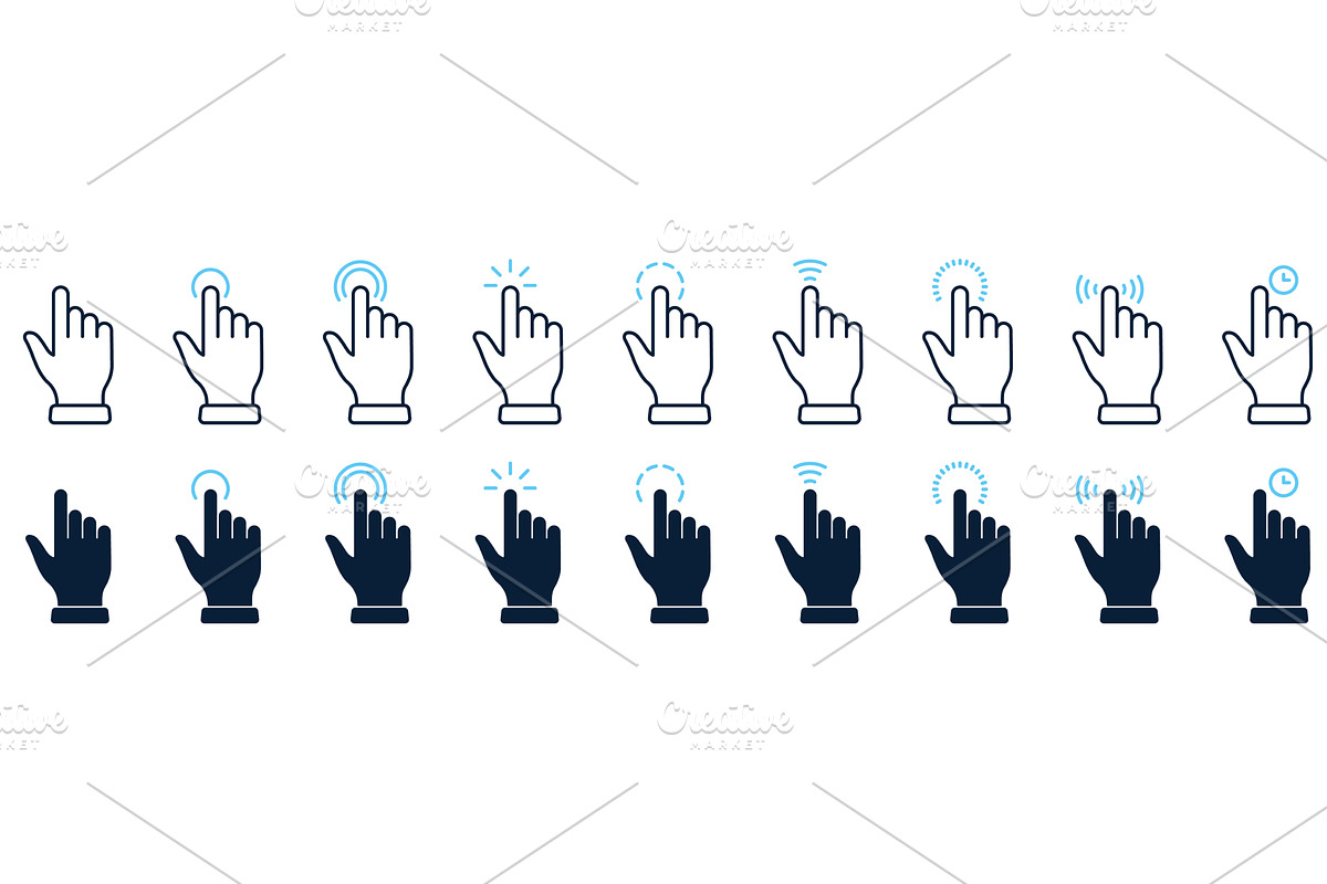 Hand Cursor Computer Icons, an Object Illustration by Gentle Studio