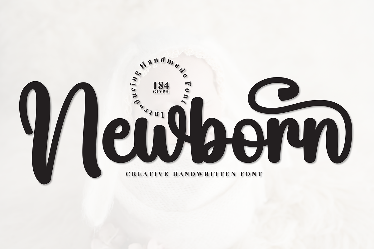 Newborn | Script Font, a Handwritten Font by Scratchones (Photo 1 of 9)