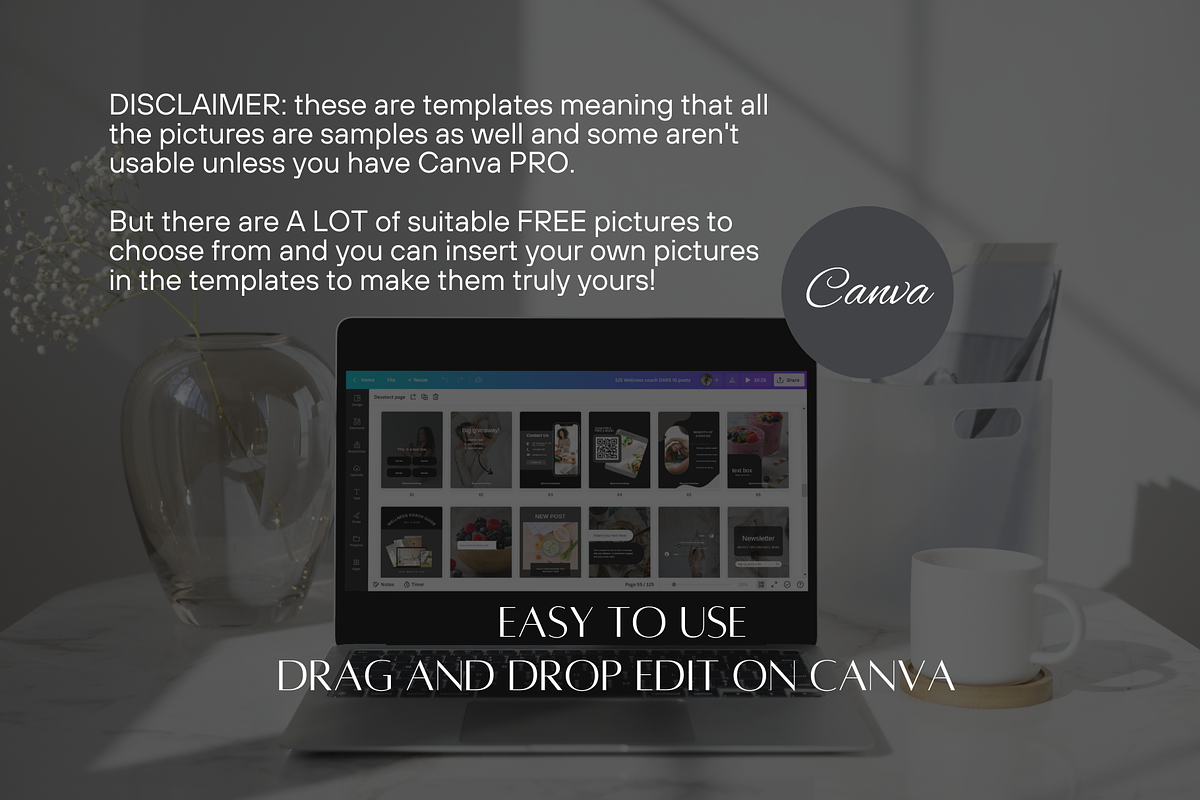 Dark Wellness Instagram Templates, a Social Media Template by SociallyyCreative (Photo 6 of 10)