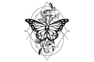 Mystical Butterfly Sacred Geometry