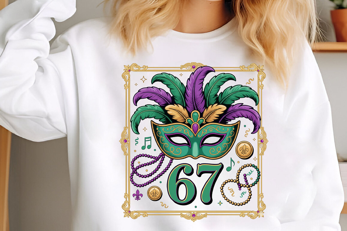67 Mardi Gras PNG, Six Seven Png, 67, an Illustration by Designking (Photo 2 of 6)