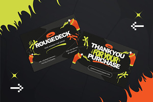 Rouge Deck - Thank You Card, a Print Template by StreaksideStd
