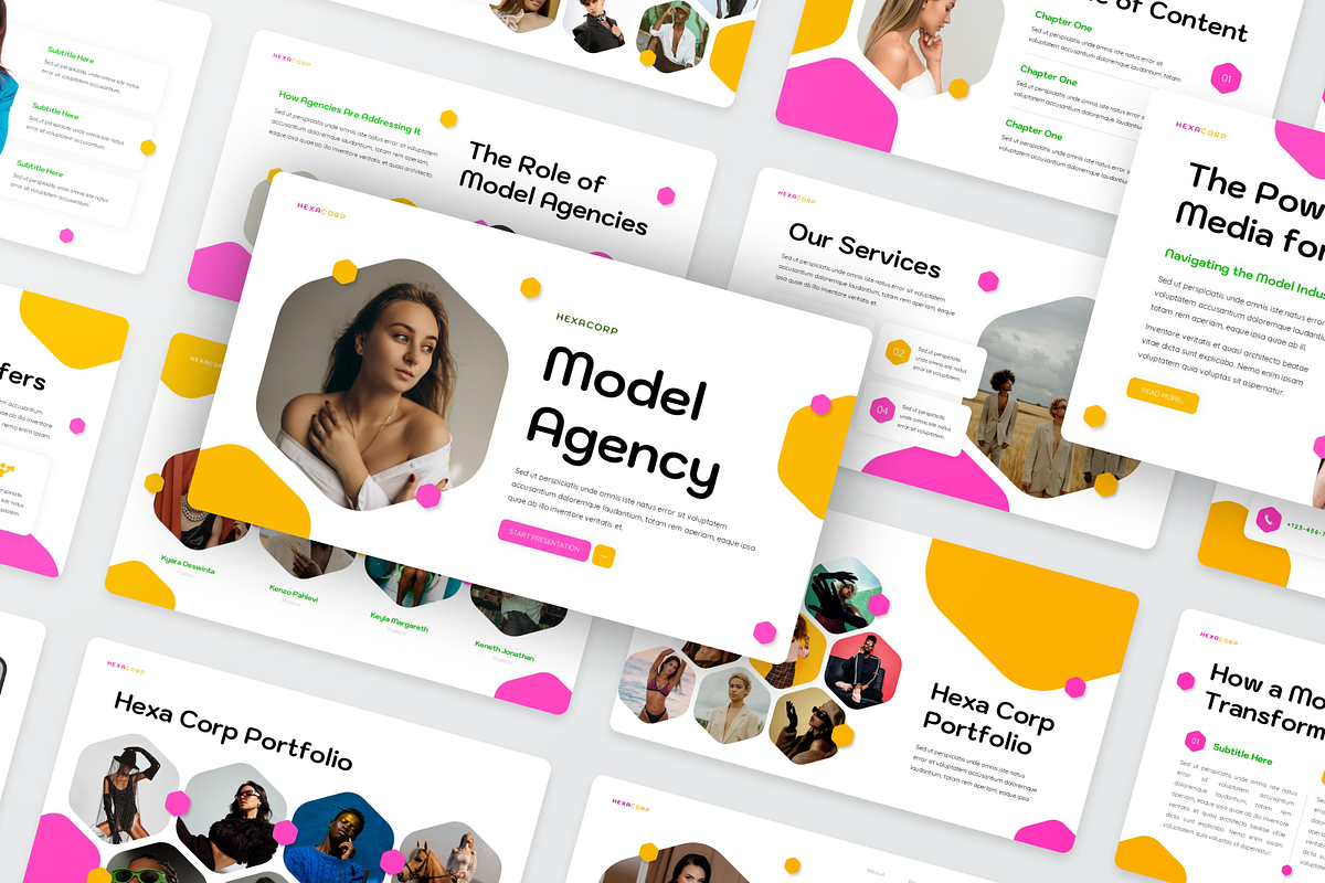 Hexagon Multipurpose Presentation, a Presentation Template by SquidPixey (Photo 4 of 6)