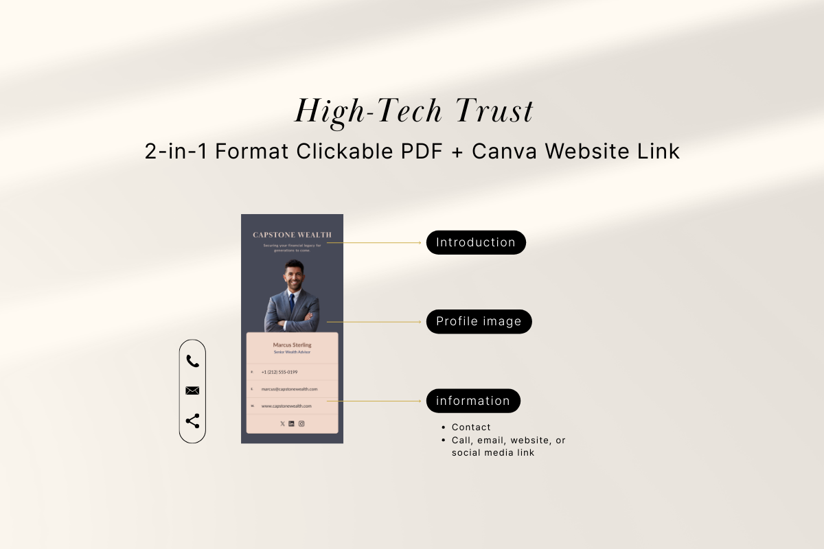 Consultant Link in Bio Canva Website, a Landing Page Template by batang (Photo 3 of 5)