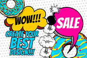 12 Pop Art Donut's, a Decorative Illustration by Kapitosh (Thumbnail 3 of 4)