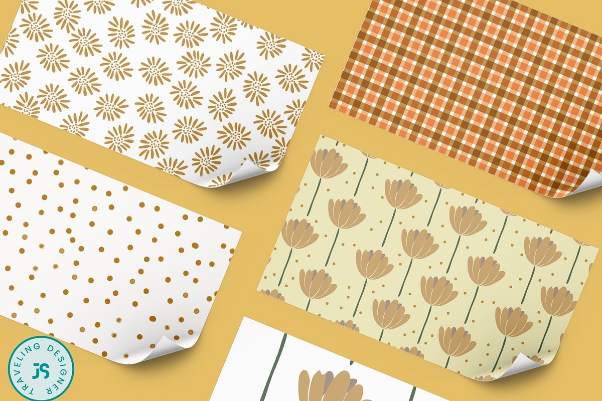 Boho Floral Geometric Pattern Set, a Pattern Graphic by Traveling Designer (Photo 3 of 8)