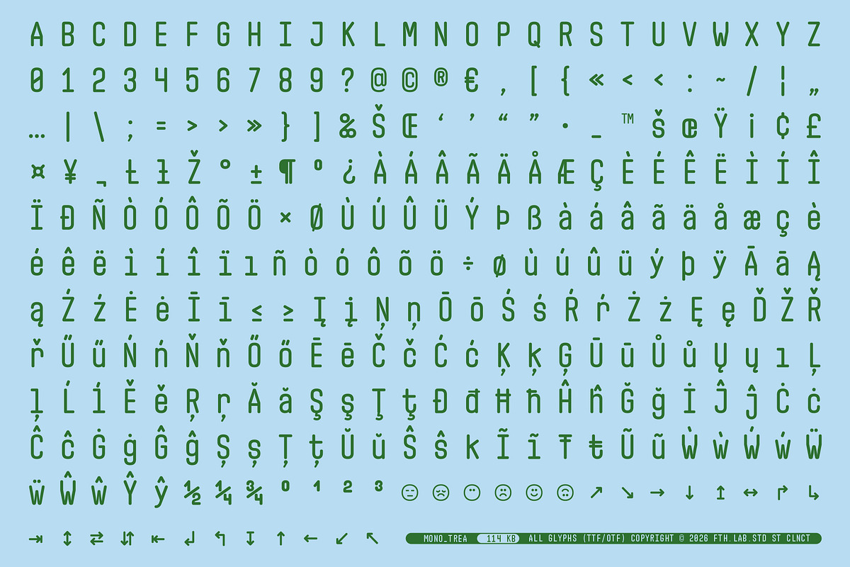Mono Trea, a Sans Serif Font by Fateh.Lab (Photo 8 of 14)