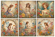 Flower Fairy Junk Journal Background, a Background Graphic by Catchy Ideaz (Thumbnail 3 of 3)