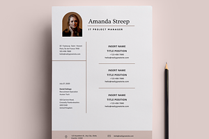 Minimal CV Resume Canva Template