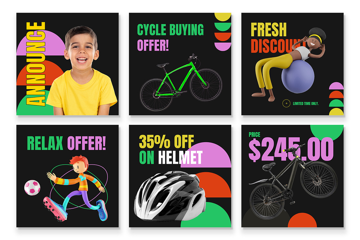 Cycle Sale Offer Social Media Post, an UI Kit Template by CreativeShaper (Photo 2 of 3)