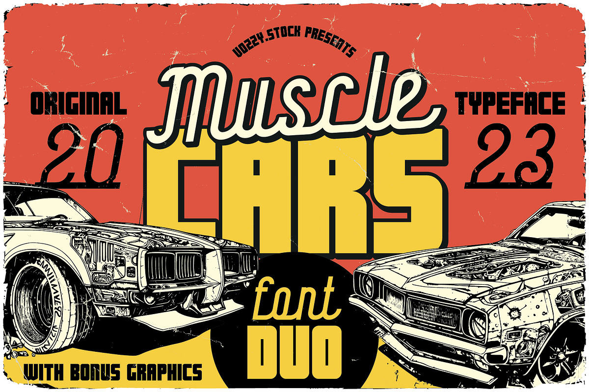 Vozzy Font Bundle | 24 typefaces, a Symbol Font by Vozzy Vintage Fonts (Photo 17 of 25)
