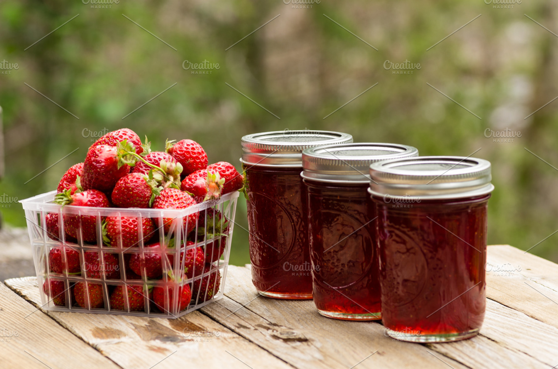 Fresh strawberry jelly or jam featuring berries, food, and fruit, a Food & Drink Photo by Zigzag Mountain Art