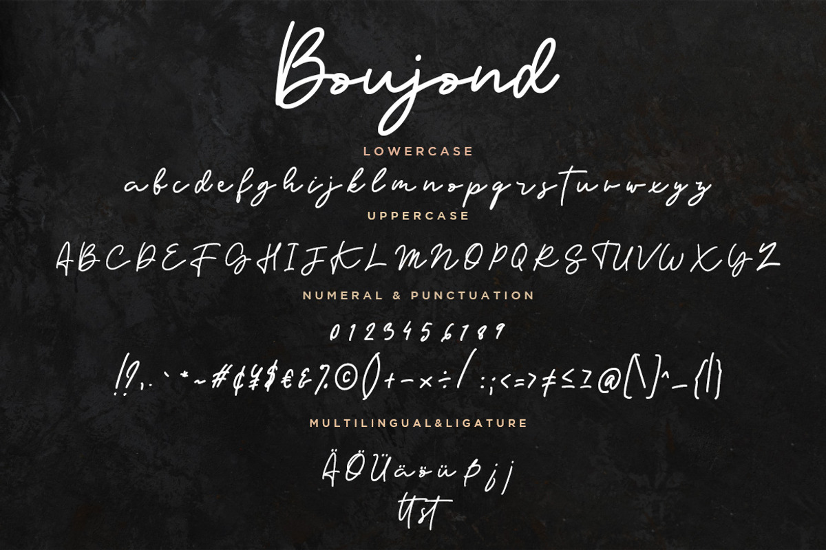 Boujond Signature Business Font preview 7