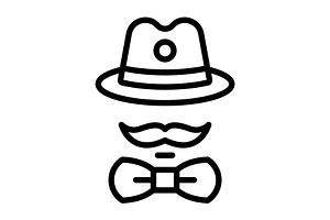 Elegant stylish black icon, an Outline Icon by Creative priyanka