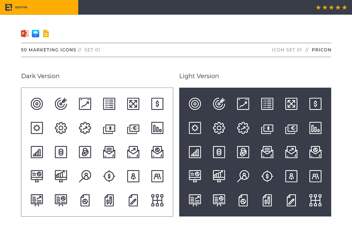 Pricon - Business Marketing Icon Set, a Presentation Template by Egotype (Photo 3 of 7)