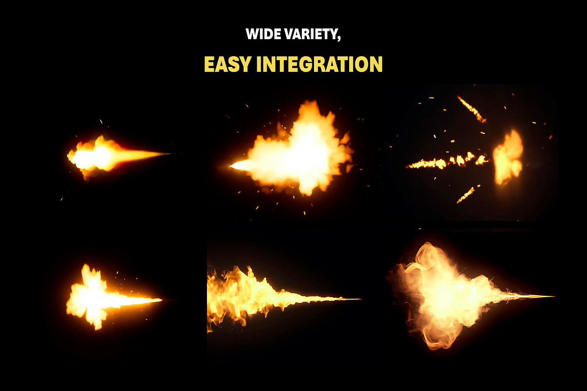 95+ Muzzle Flash Overlay Effects, an Object Graphic by Mikel Blazgad (Photo 3 of 10)