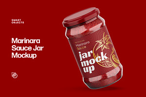 Marinara Sauce Jar Mockup
