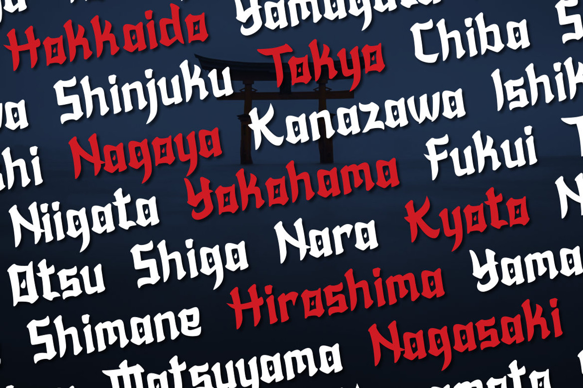 Karasha – Japanese Style Font, a Font by NURF Designs (Photo 4 of 10)
