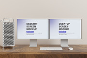 Mac Pro Desktop Screen Mockup Set, a Device Mockup by Modern Studio (Thumbnail 2 of 4)