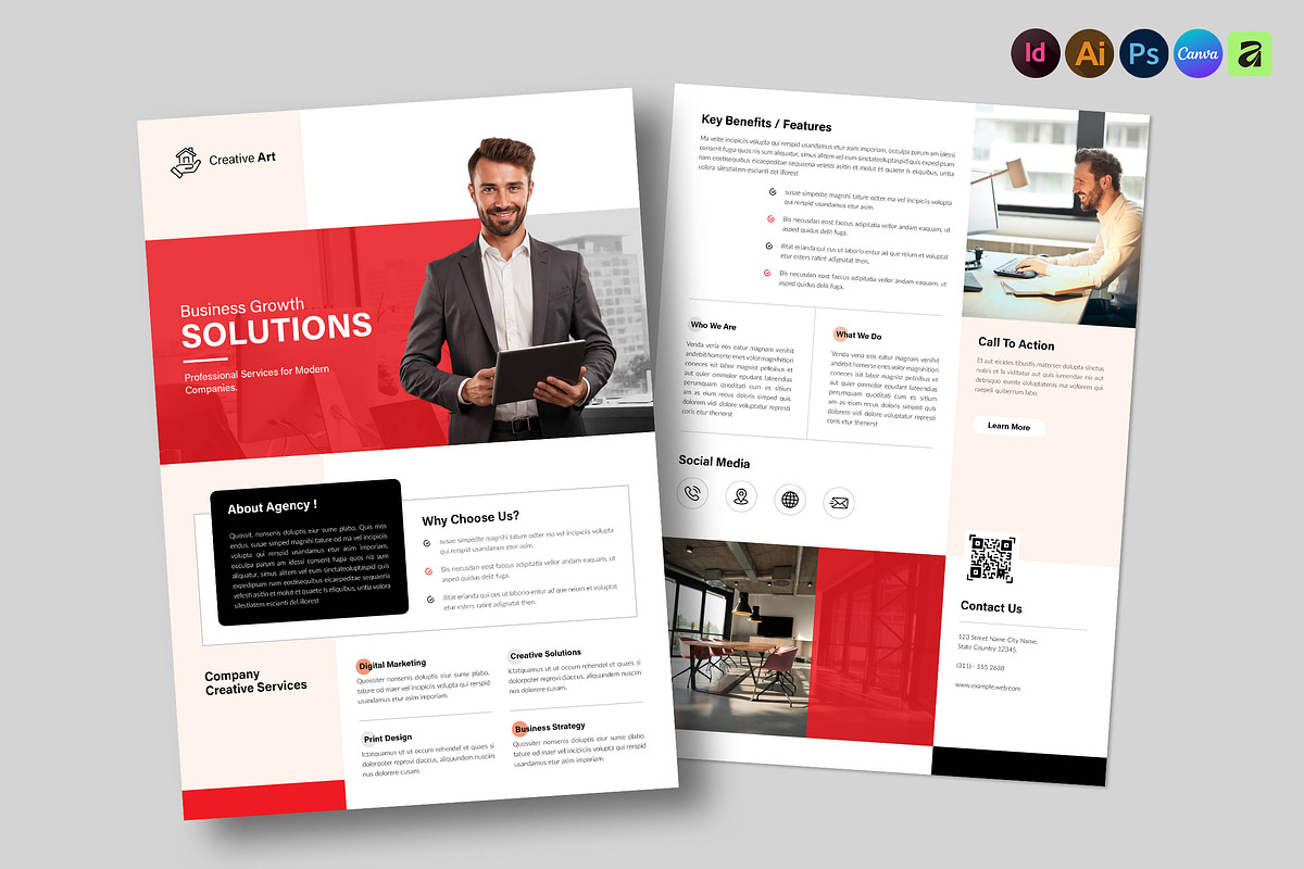 Modern Corporate Business Flyer, a Flyer Template by NorthPeak (Photo 1 of 6)