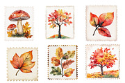 Retro Autumn Postage Stamp PNG, an Illustration by SinaCreation (Thumbnail 3 of 5)