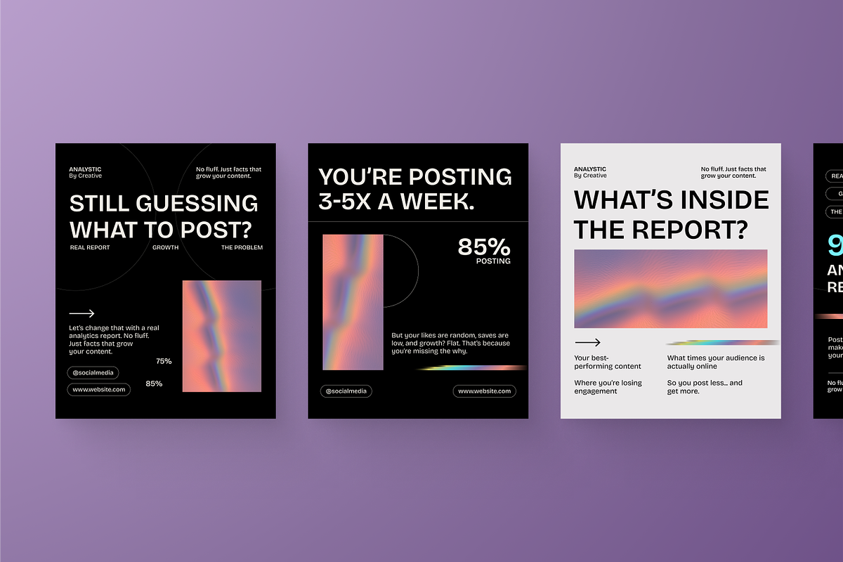 Analytics Report Instagram Post, a Social Media Template by SquidPixey (Photo 2 of 6)