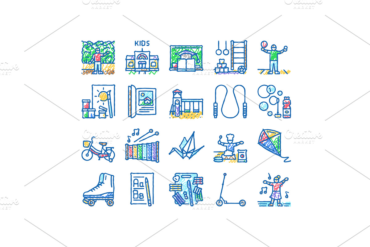 kid leisure child fun happy icons, an Object Illustration by pikepicture