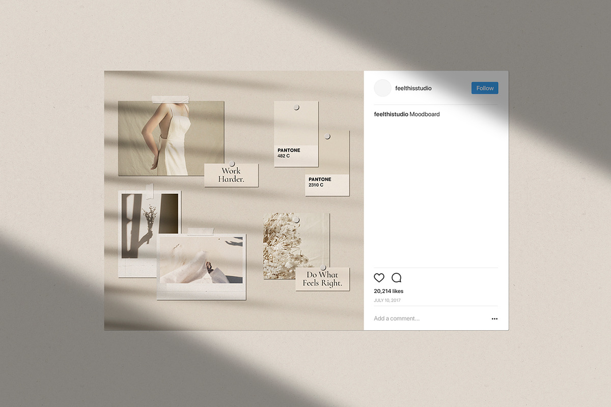 Realistic Mood Board Mockups PSD, a Packaging Mockup by Feel This (Photo 10 of 13)