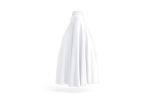 White Women's Muslim Burqa 3D Model