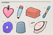 Sewing and knitting kit PNG, an Object Illustration by LOKSKIH (Thumbnail 3 of 4)