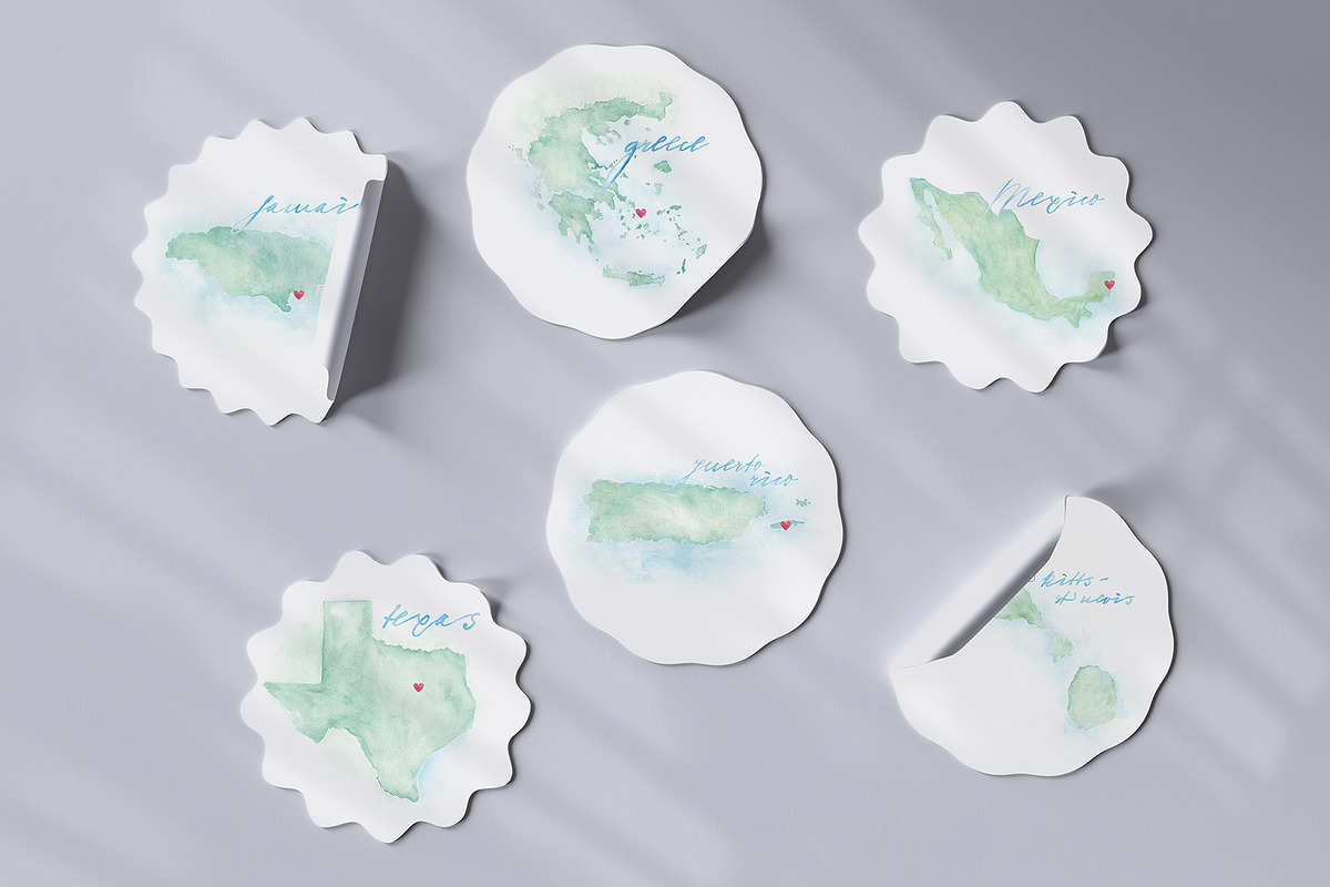 Watercolor Map of Texas, an Illustration by Beloved Paper (Photo 5 of 6)