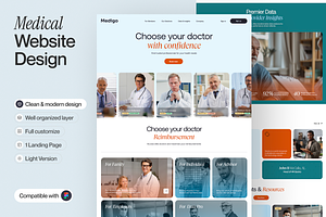Medical Landing Page, an UI Kit Template by sajon.co
