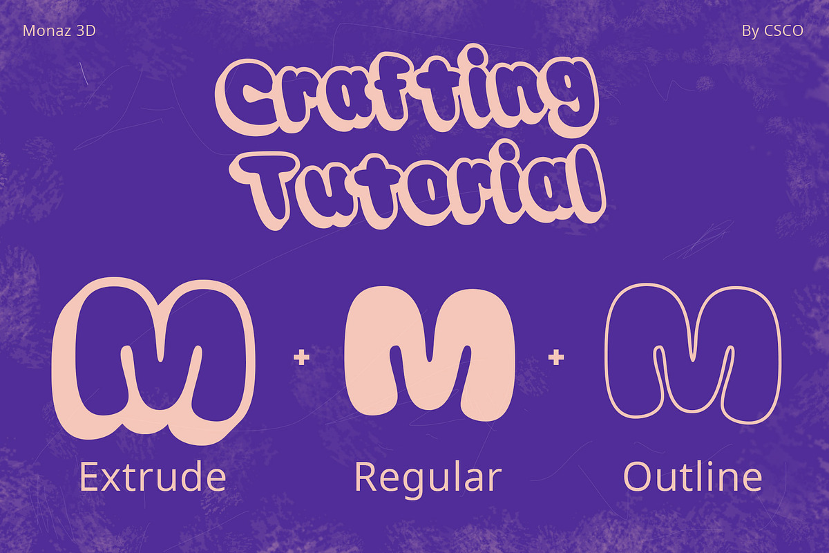 Monaz 3D, a Sans Serif Font by Craft Supply Co. (Photo 2 of 8)