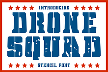 Drone Squad Stencil Font