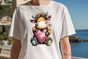 Whimsical Valentine Cow Clipart, an Illustration by SVGArt (Thumbnail 8 of 8)