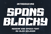 Spons Blocky, a Sans Serif Font by alon kelakon (Thumbnail 1 of 6)