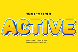 Active Vector 3d Editable Text Effec