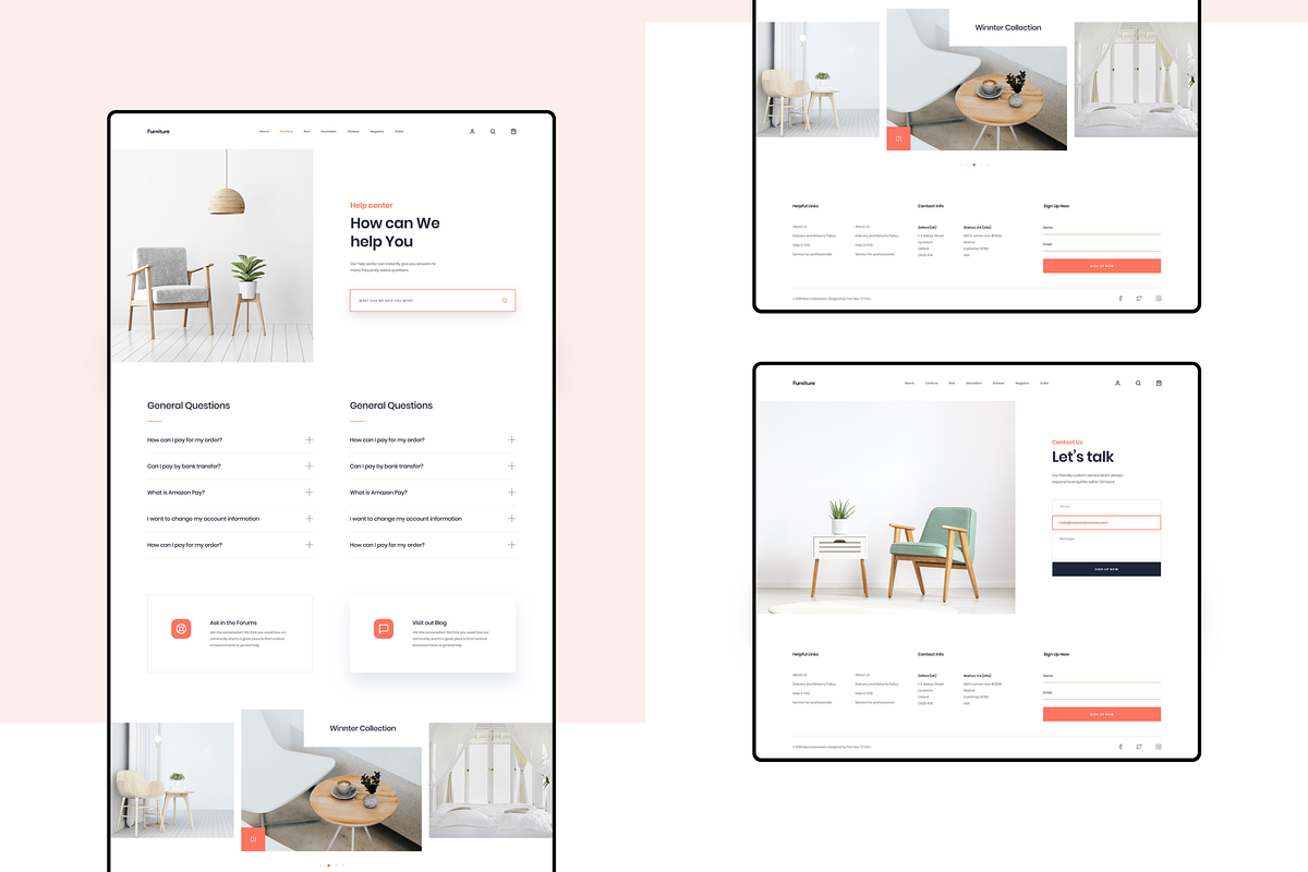 Furniture Website UI, an UI Kit Template by KreyaParekh (Photo 3 of 4)